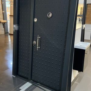 SECURITY DOOR COMPLETE (1 & HALF) BLACK