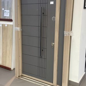 SECURITY DOOR COMPLETE (1 & HALF) GREY